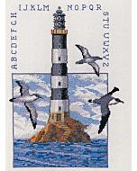 Borduurpakket abc met vuurtoren telpatroon van Marie Coeur 4177 om te borduren