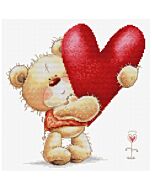 Luca-s borduurpakket groot hart B1422 telpatroon