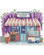 Luca-s borduurpakket welkom bij de ijssalon B1428 telpatroon