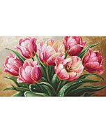 Luca-s borduurpakket Sierlijke tulpen B718 telpatroon