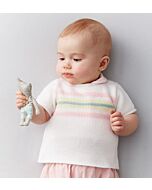 Babytruitje korte mouw van phildar wol super baby  incl breipatroon