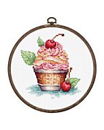 Luca-s borduurpakket Kersen ijsje BC104 telpatroon incl. borduurring