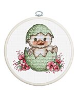 Luca-s borduurpakket eerste glimlach van het pasgeboren eendje BC238 telpatroon incl. borduurring