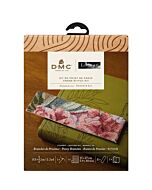 DMC borduurpakket boekenlegger Het Louvre x Pioenrozen telpatroon