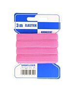 Blauwe kaart elastiek roze