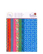 Stoffenset  Blue Daisy voor poppenkleding Dress your doll