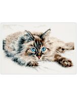 Magic needle borduurpakket fluffy cat happiness 260-170 telpatroon