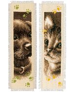Borduurpakket 2 boekenleggers hond en poes van vervaco pn-0155362