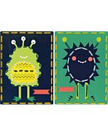 Borduurpakket 2 borduurkaarten van ruimte monsters van Vervaco PN-0157037