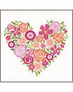 Borduurpakket kruissteek telwerk Bloemenhart Vervaco PN-0156336