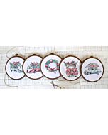 Borduurpakket Christmas retro cars Letistitch 965 set van 5 borduren