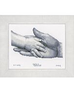   Borduurpakket geboortelap  handen om te borduren voor een baby vervaco pn-0157027