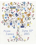 Borduurpakket Geboortetegel Love Baby Boy borduren Borty treads xka08