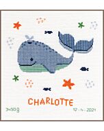 Borduurpakket geboortetegel walvissenfun van Vervaco pn-0191830