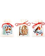 Borduurpakket Kruidenzakje 3 st. Winter met telpatroon van Vervaco pn-0156823