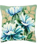  Borduurpakket  kruissteek kussen  japanese anemonen 1 vervaco pn-0149290