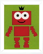 Borduurpakket  kruissteek  robot voor kinderen vervaco pn-0150018