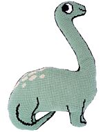 Borduurpakket kruissteekkussen Eva Mouton dino met kussenrug van Vervaco pn-0199828