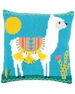 Vervaco borduurpakket kruissteekkussen lama pn-0173529