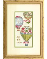 Borduurpakket  luchtballonnen om te borduren van Dimensions met telpatroon  70-65181