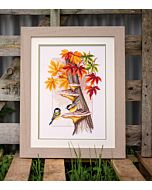 Borduurpakket meesjes tussen herfstbladeren van Vervaco pn-0157566