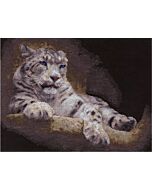 Borduurpakket  Snow Leopard met telpatroon PANNA 0918-j