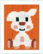 Borduurpakket spansteek hondje voor kinderen om te borduren Vervaco PN-0155240