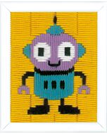 Borduurpakket spansteek robot voor kinderen om te borduren vervaco pn-0153810