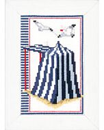  Borduurpakket strandtent van  om te borduren  