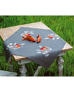 Borduurpakket tafelkleed klaprozen van Vervaco pn-01870809