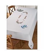 Borduurpakket tafelkleed tulp met telpatroon om te borduren permin 58-6902