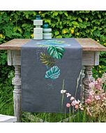 Borduurpakket tafelloper botanische bladeren van Vervaco PN-0187170