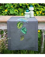 Borduurpakket tafelloper botanische bladeren van Vervaco PN-088625 voorbedrukt