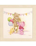  Borduurpakket  Verjaardagsfeestje om te borduren van Popcorn the Bear vervaco pn-0163746