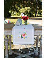 Borduurpakket voorbedrukte loper lentebloemen met vlinders Vervaco  PN-0175588