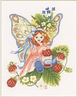 Borduurpakket Maria v Scharrenburg bosaardbeienmeisje van lanarte