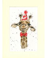 Bothy Threads wenskaarten giraffe met hoedje XGC30 bordure
