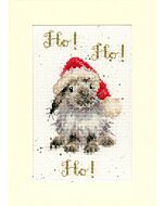 Bothy Threads wenskaarten konijn met kerstmuts XMAS49 borduren
