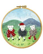 Bothy Threads borduurpakket met vilt Woolly Jumpers EFE1 voorbedrukt