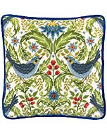 Voorbedrukt borduurpakket zomer blauwe vogels van Bothy Threads thdb02  in Petit Point (halve kruissteek)