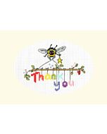 Bothy Threads wenskaart Bee-ing Thankful XGC34 borduren