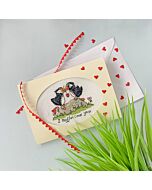 Bothy Threads borduurpakket wenskaart I puffin love you XGC42 telpatroon