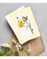 Bothy Threads borduurpakket wenskaart Bird and the bee XGC43 telpatroon