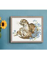 Bothy Threads borduurpakket Otter-ly adorable XHD141 telpatroon