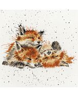 Borduurpakket  Afternoon Nap vosjes om te borduren Bothy Threads xhd45