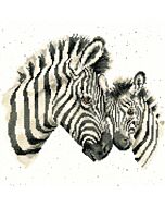 Borduurpakket zebra met jong om te borduren Bothy Threads xhd96
