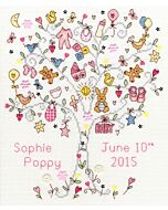 Borty Treads borduurpakket geboortetegel Love Baby meisje borduren xka07