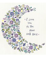 Bothy Threads borduurpakket I love you to the moon and back XKA22