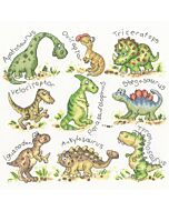 Bothy Threads borduurpakket Rawr! Dino's XKG14 telpatroon