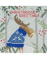 Bothy Threads borduurpakket wenskaart xmas moose XMAS7 telpatroon